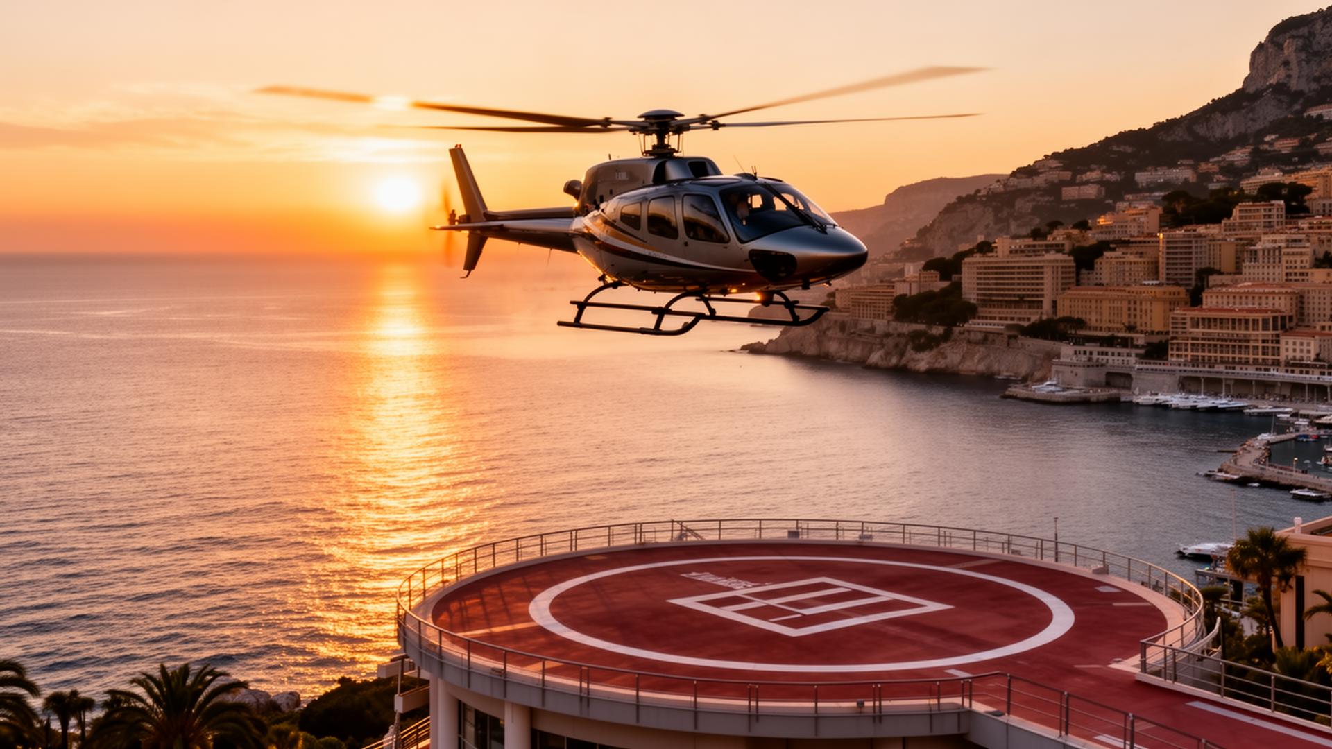 Private helicopter transfer Nice to Monaco